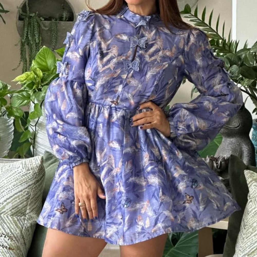 Ina Purple and Butterflies dress
